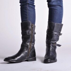 Bed Stu Cobbler Series Sandover Mid Calf Buckle Moto Boots Size 6.5